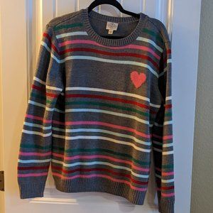 Striped sweater with heart Size XL